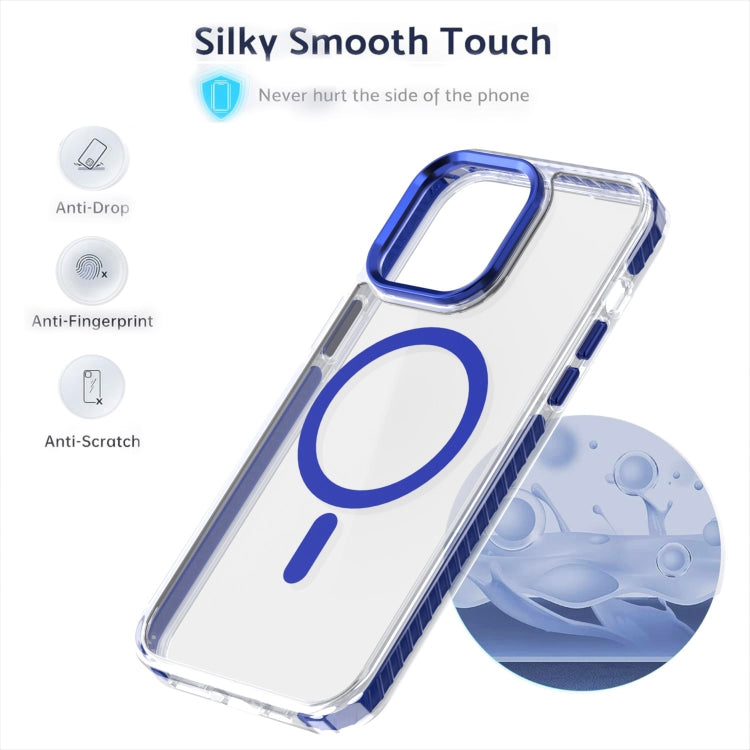 For iPhone 15 Plus Two-color TPU Hybrid PC MagSafe Phone Case(White) - iPhone 15 Plus Cases by buy2fix | Online Shopping UK | buy2fix