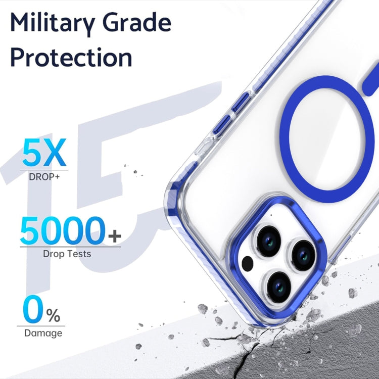 For iPhone 13 Pro Two-color TPU Hybrid PC MagSafe Phone Case(Blue) - iPhone 13 Pro Cases by buy2fix | Online Shopping UK | buy2fix