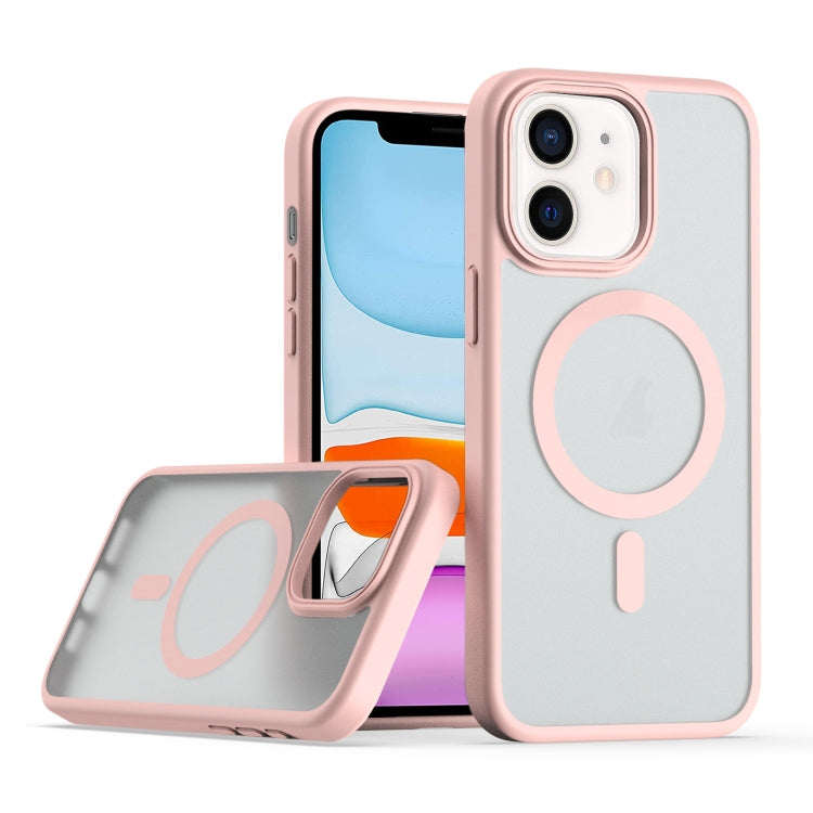 For iPhone 11 TPU Hybrid PC Inner Magnetic MagSafe Phone Case(Pink) - iPhone 11 Cases by buy2fix | Online Shopping UK | buy2fix