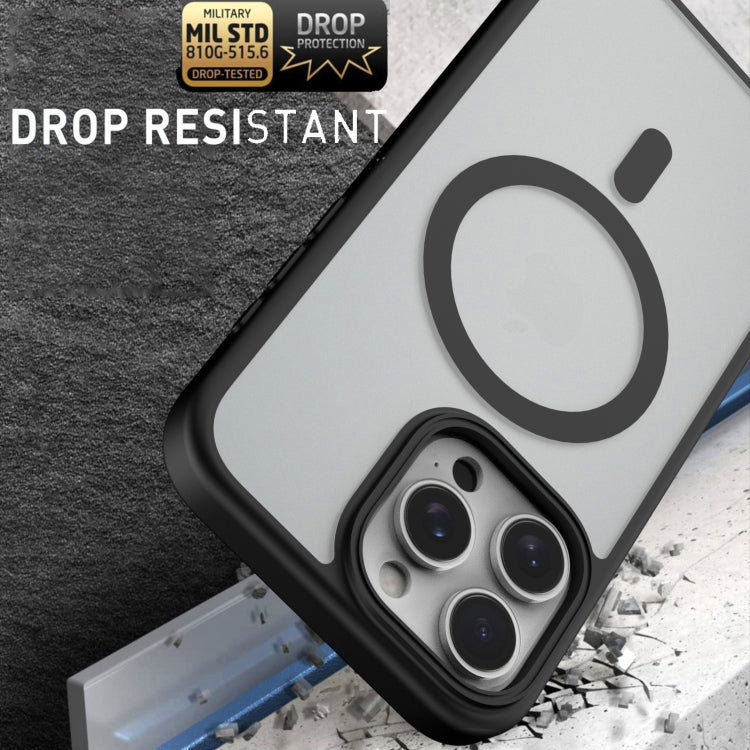 For iPhone 14 Pro Max TPU Hybrid PC Inner Magnetic MagSafe Phone Case(Grey) - iPhone 14 Pro Max Cases by buy2fix | Online Shopping UK | buy2fix