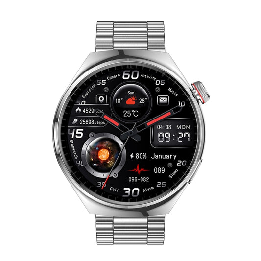 LF38 1.6 inch IPS Screen Steel Strap Smart Watch Supports Blood Oxygen Monitoring(Silver) by buy2fix