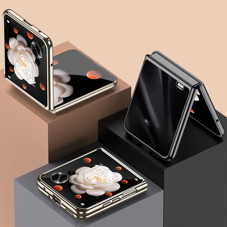 For Honor Magic V Flip GKK Electroplating Full Coverage Phone Case(Pink) by GKK