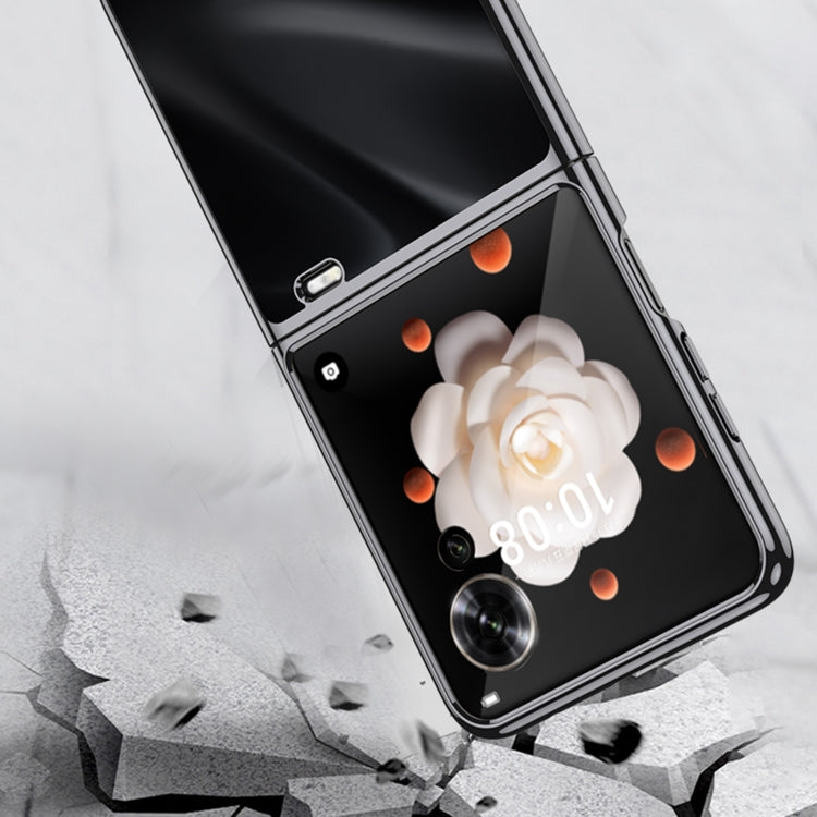 For Honor Magic V Flip GKK Electroplating Full Coverage Phone Case(Black) by GKK