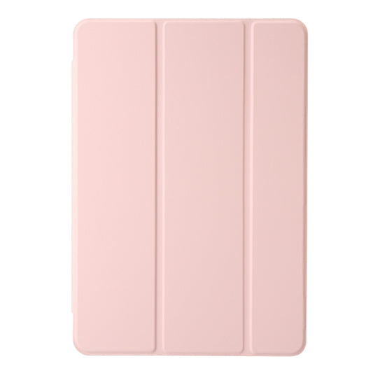 For Huawei Matepad SE 11 2024 Clear Acrylic 3-Fold Leather Tablet Case(Pink) by buy2fix