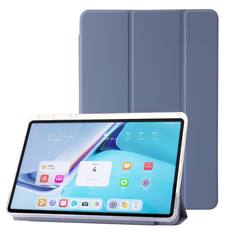 For Huawei Matepad SE 11 2024 Clear Acrylic 3-Fold Leather Tablet Case(Lavender Purple) by buy2fix