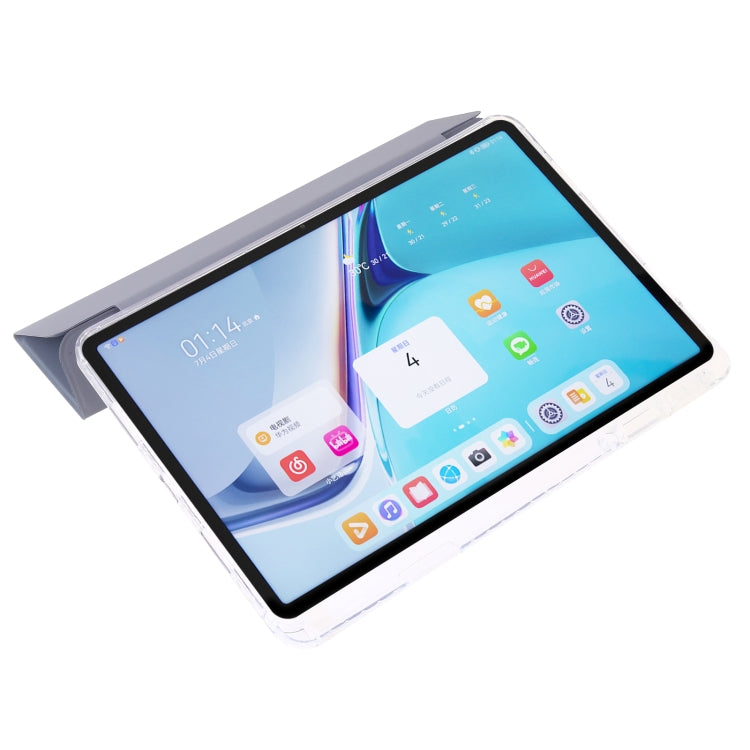 For Huawei Matepad SE 11 2024 Clear Acrylic 3-Fold Leather Tablet Case(Lavender Purple) by buy2fix
