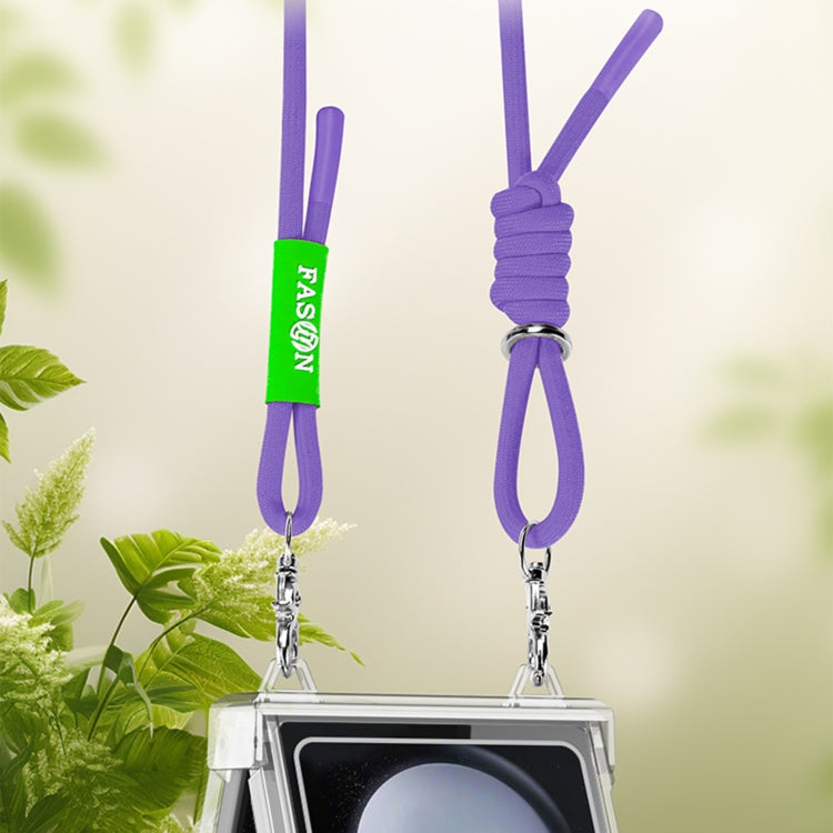 For Samsung Galaxy Z Flip6 / Flip7 FE GKK Airbag Hinge Full Coverage Phone Case with Crossbody Rope(Pink) by GKK