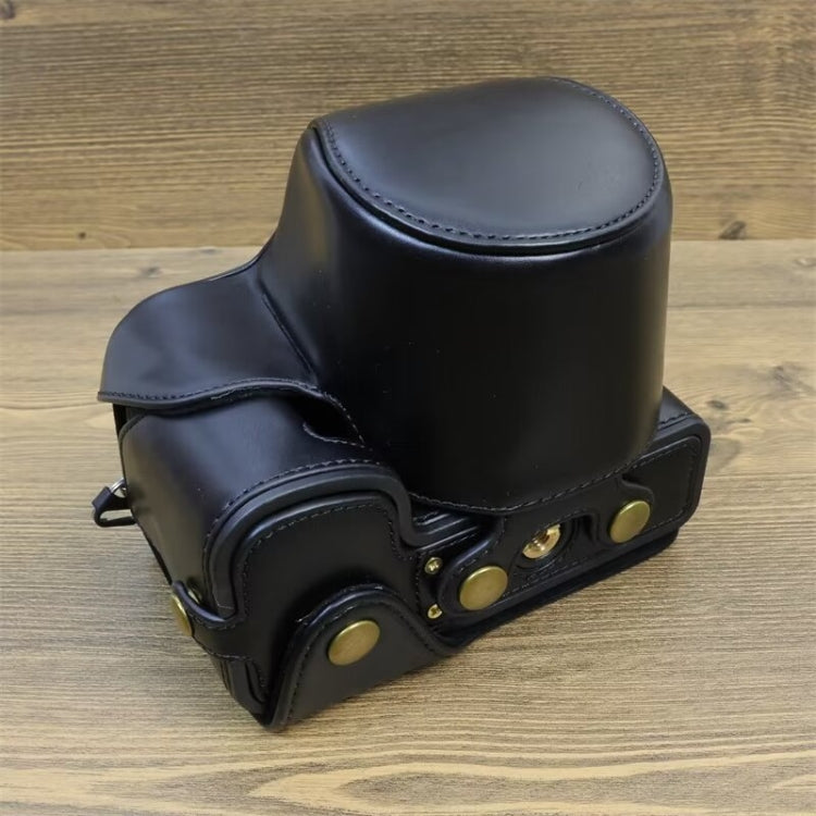 For FUJIFILM X-S20 Full Body Leather Camera Case Bag with Strap(Black) - Leather Bag by buy2fix | Online Shopping UK | buy2fix