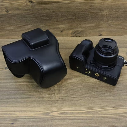 For FUJIFILM X-S20 Full Body Leather Camera Case Bag with Strap(Black) - Leather Bag by buy2fix | Online Shopping UK | buy2fix