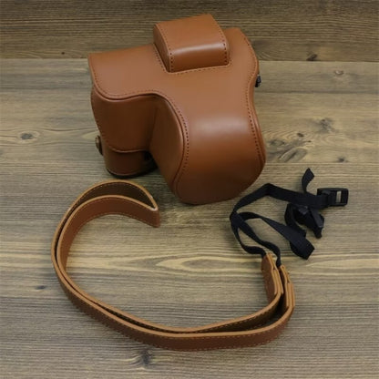 For FUJIFILM X-S20 Full Body Leather Camera Case Bag with Strap(Brown) - Leather Bag by buy2fix | Online Shopping UK | buy2fix