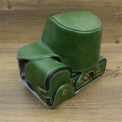 For FUJIFILM X-S20 Full Body Leather Camera Case Bag with Strap(Green) - Leather Bag by buy2fix | Online Shopping UK | buy2fix