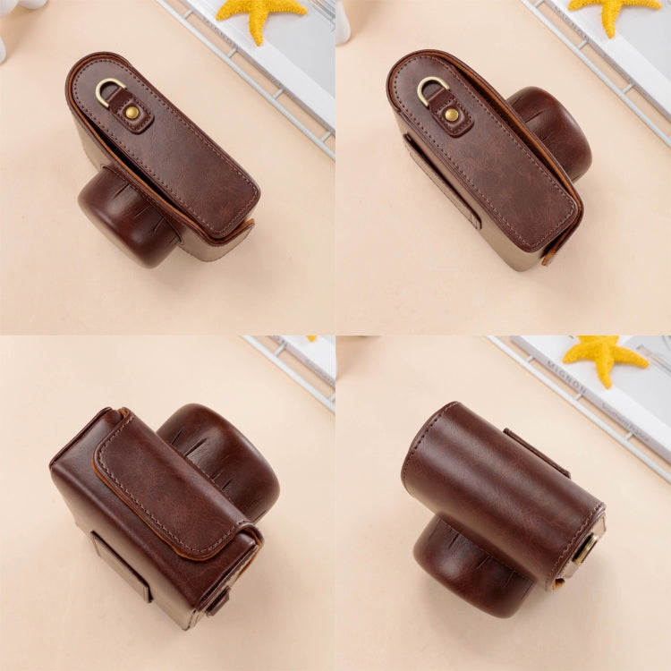 For FUJIFILM X100VI Full Body Leather Camera Case Bag with Strap(Coffee) - Leather Bag by buy2fix | Online Shopping UK | buy2fix