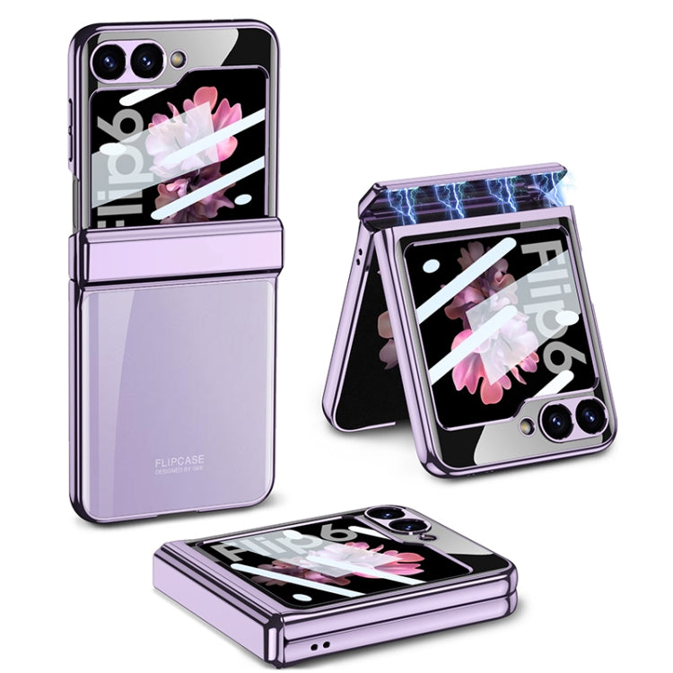 For Samsung Galaxy Z Flip6 / Flip7 FE GKK Integrated Magnetic Fold Hinge Shockproof Phone Case(Purple) by GKK