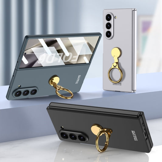 For Samsung Galaxy Z Fold6 GKK Integrated Ultra-thin Triaxial Ring Holder PC Phone Case(Green) by GKK