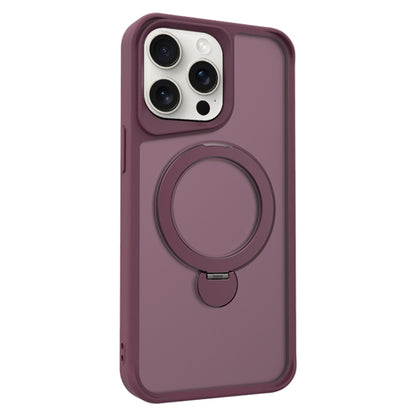 For iPhone 15 Pro Max Invisible Fulcrum Holder MagSafe Phone Case(Wine Red) - iPhone 15 Pro Max Cases by buy2fix | Online Shopping UK | buy2fix