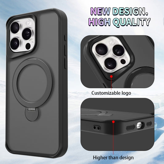 For iPhone 16 Plus Invisible Fulcrum Holder MagSafe Phone Case(Coffee) by buy2fix