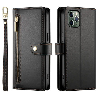 For iPhone 11 Pro Nine Card-slot Zipper Wallet Bag Leather Phone Case(Black) - iPhone 11 Pro Cases by buy2fix | Online Shopping UK | buy2fix