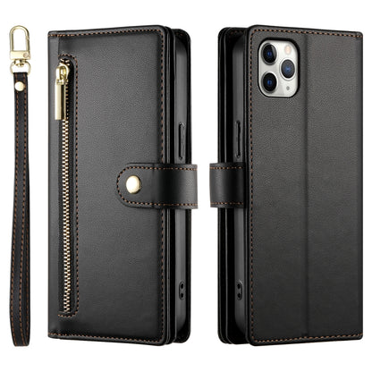 For iPhone 11 Pro Max Nine Card-slot Zipper Wallet Bag Leather Phone Case(Black) - iPhone 11 Pro Max Cases by buy2fix | Online Shopping UK | buy2fix