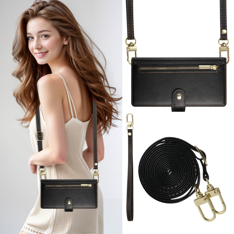 For iPhone 13 mini Nine Card-slot Zipper Wallet Bag Leather Phone Case(Black) - iPhone 13 mini Cases by buy2fix | Online Shopping UK | buy2fix