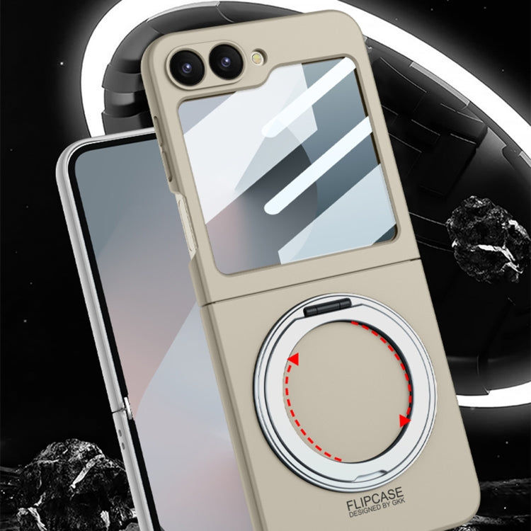 For Samsung Galaxy Z Flip6 / Flip7 FE GKK Integrated Ultra-thin MagSafe Phone Case with Ring Holder(Titanium Grey) by GKK