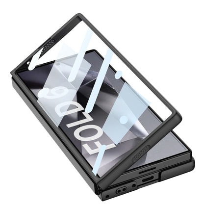 For Samsung Galaxy Z Fold6 GKK Integrated Ultra-thin Sliding Window Frosted Leather Phone Case(Black) - Galaxy Z Fold6 5G Cases by GKK | Online Shopping UK | buy2fix