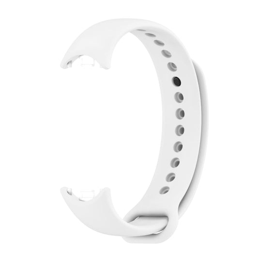 For Xiaomi Smart Band 9 / 8 MIJOBS Metal Buckle Solid Color Silicone Watch Band(White) by MIJOBS