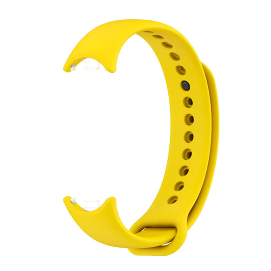 For Xiaomi Smart Band 9 / 8 MIJOBS Metal Buckle Solid Color Silicone Watch Band(Yellow) by MIJOBS