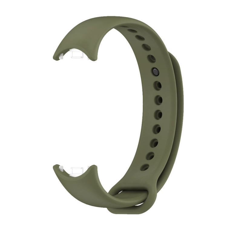 For Xiaomi Smart Band 9 / 8 MIJOBS Metal Buckle Solid Color Silicone Watch Band(Army Green) - Watch Bands by MIJOBS | Online Shopping UK | buy2fix