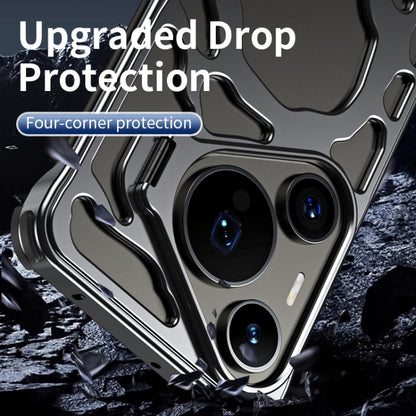 For Huawei Pura 70 Auspicious Cloud Series MagSafe Metal Phone Case with Bracket(Silver) - Huawei Cases by buy2fix | Online Shopping UK | buy2fix