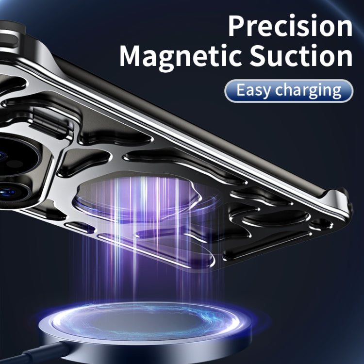 For Huawei Pura 70 Auspicious Cloud Series MagSafe Metal Phone Case with Bracket(Silver) - Huawei Cases by buy2fix | Online Shopping UK | buy2fix