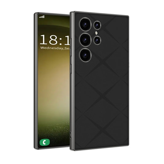 For Samsung Galaxy S23 Ultra 5G GKK Asterism Metal Paint Skin Feel Leather Full Coverage Phone Case, Not Included Pen(Black) by GKK