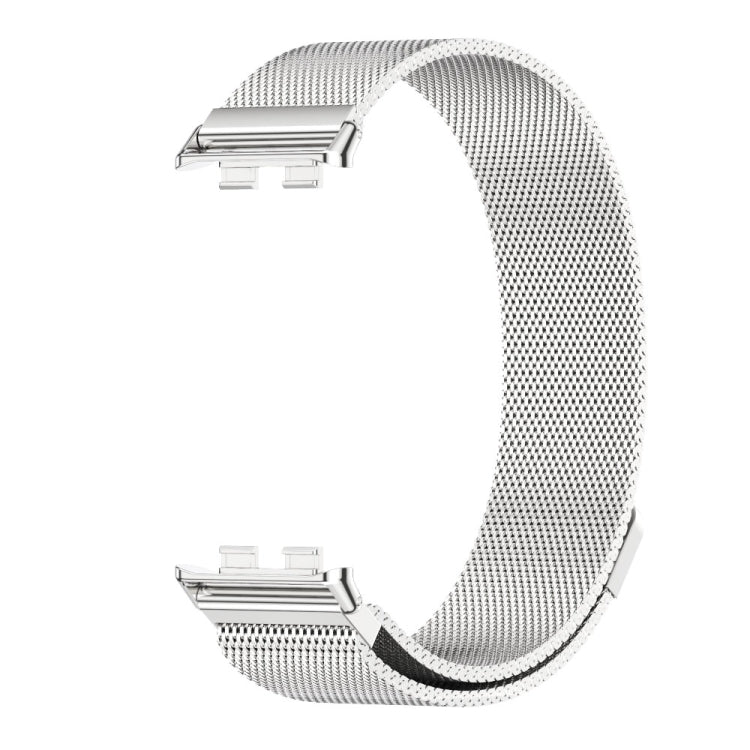 For Honor Band 9 MIJOBS Milan Magnetic Stainless Steel Watch Band(Silver) - Watch Bands by MIJOBS | Online Shopping UK | buy2fix