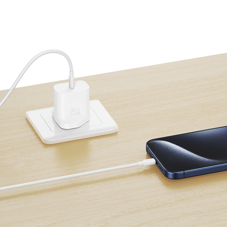 USAMS CC227 20W Fast Charging Charger Set, USB-C / Type-C to USB-C / Type-C(UK Plug) - USB Charger by USAMS | Online Shopping UK | buy2fix
