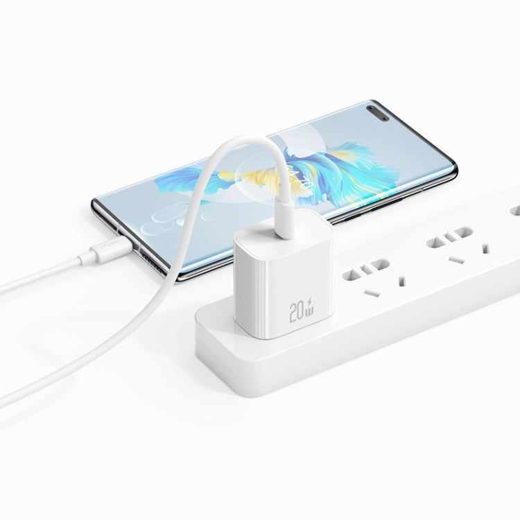USAMS CC228 20W Fast Charging Charger Set, USB-C / Type-C to USB-C / Type-C(US Plug) - USB Charger by USAMS | Online Shopping UK | buy2fix