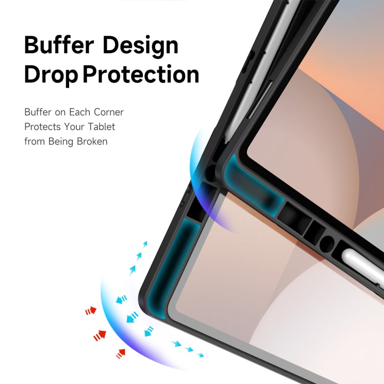 For Samsung Galaxy Tab S10 Ultra DUX DUCIS Magi Series Smart Leather Tablet Case(Black) by DUX DUCIS