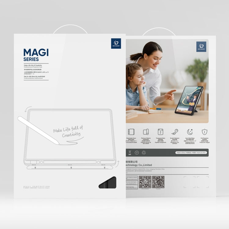 For Samsung Galaxy Tab S10 Ultra DUX DUCIS Magi Series Smart Leather Tablet Case(Black) by DUX DUCIS