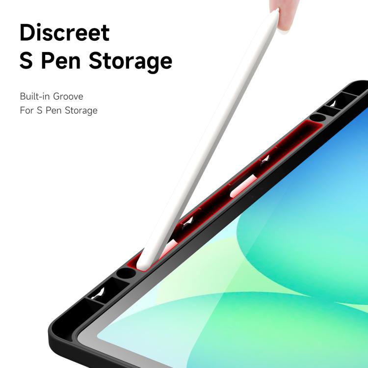 For Samsung Galaxy Tab S10 FE+ DUX DUCIS Magi Series Smart Leather Tablet Case(Black) - Galaxy Tab S10 FE+ by DUX DUCIS | Online Shopping UK | buy2fix