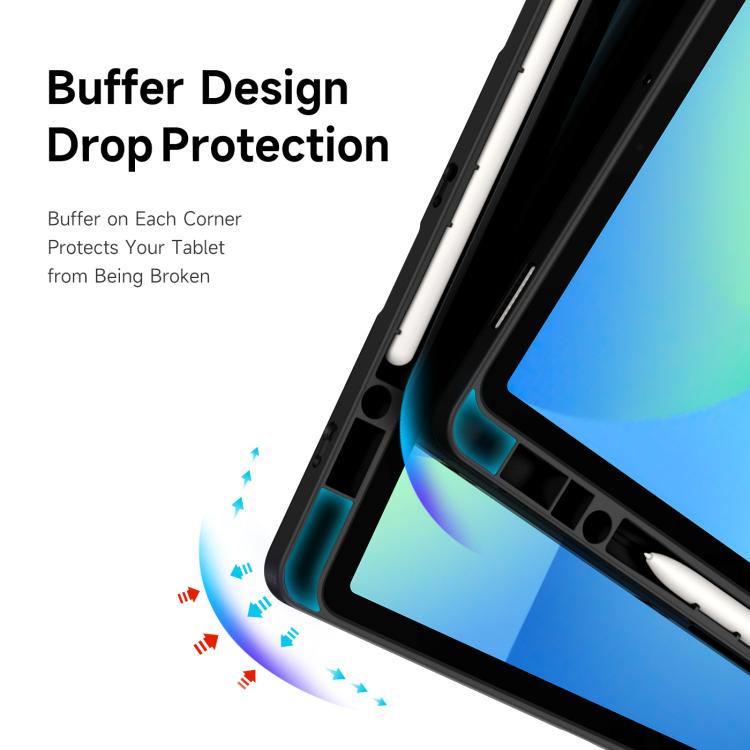 For Samsung Galaxy Tab S10 FE+ DUX DUCIS Magi Series Smart Leather Tablet Case(Black) - Galaxy Tab S10 FE+ by DUX DUCIS | Online Shopping UK | buy2fix