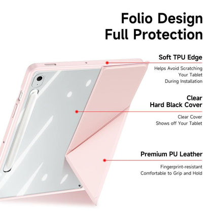 For Samsung Galaxy Tab S10 FE+ DUX DUCIS Magi Series Smart Leather Tablet Case(Pink) - Galaxy Tab S10 FE+ by DUX DUCIS | Online Shopping UK | buy2fix