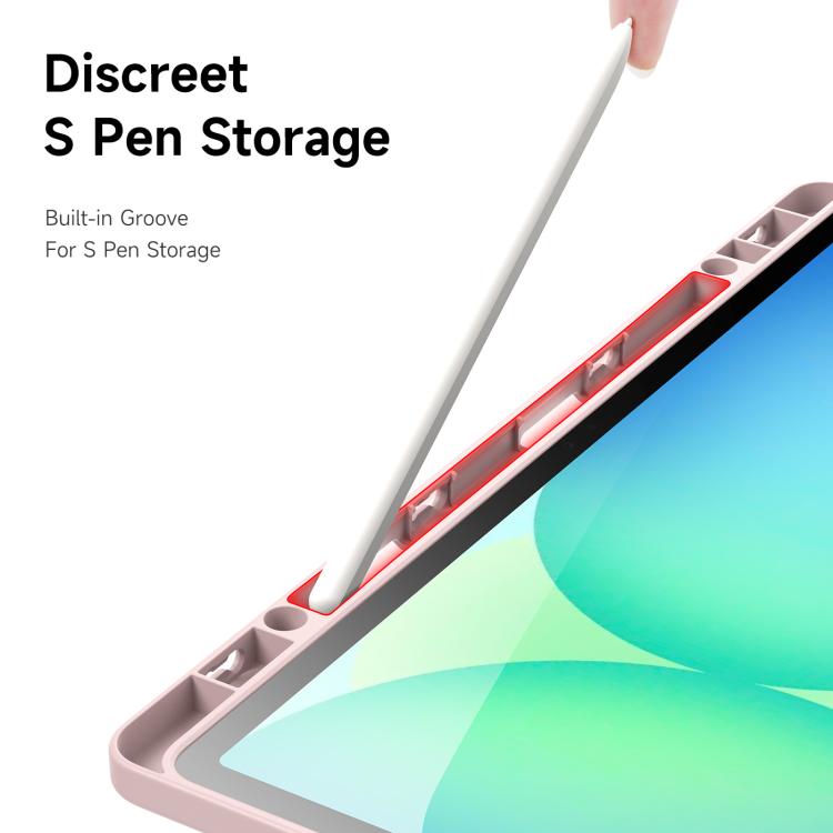 For Samsung Galaxy Tab S10 FE+ DUX DUCIS Magi Series Smart Leather Tablet Case(Pink) - Galaxy Tab S10 FE+ by DUX DUCIS | Online Shopping UK | buy2fix