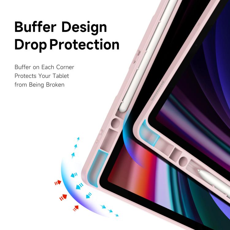 For Samsung Galaxy Tab S10 FE+ DUX DUCIS Magi Series Smart Leather Tablet Case(Pink) - Galaxy Tab S10 FE+ by DUX DUCIS | Online Shopping UK | buy2fix