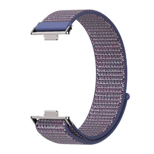 For Huawei Watch Fit3 MIJOBS Breathable Nylon Loop Watch Band(Midnight Blue Black) by MIJOBS