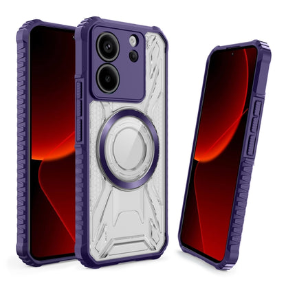 For Xiaomi 13T Pro / 13T CD Texture Magsafe Phone Case(Dark Purple) - Xiaomi Cases by buy2fix | Online Shopping UK | buy2fix