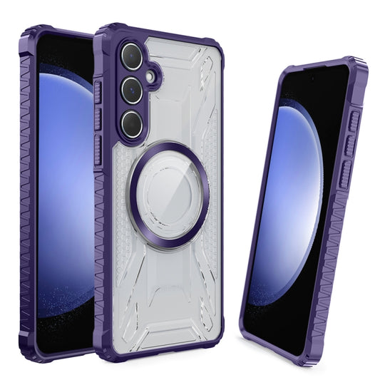 For Samsung Galaxy S23 FE 5G CD Texture Magsafe Phone Case(Dark Purple)