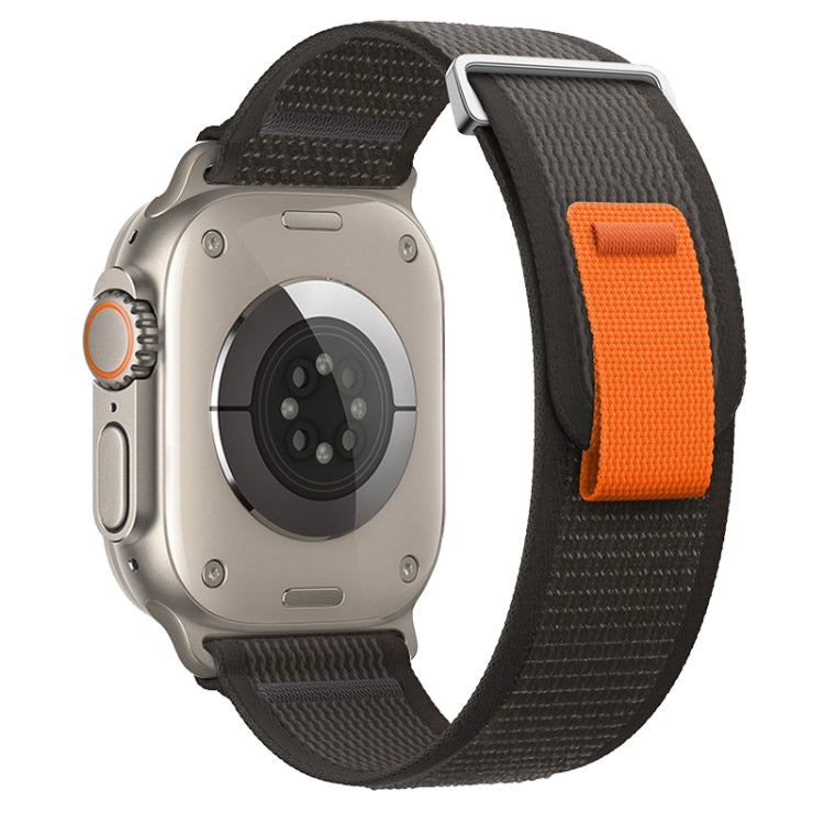 For Apple Watch Ultra 2 49mm Dual-Section Loop Nylon Watch Band(Black) by buy2fix