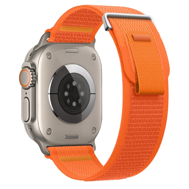 For Apple Watch Ultra 2 49mm Dual-Section Loop Nylon Watch Band(Orange) by buy2fix