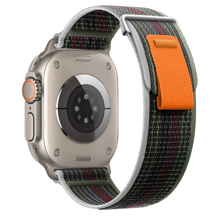 For Apple Watch Ultra 49mm Dual-Section Loop Nylon Watch Band(Midnight Color) by buy2fix