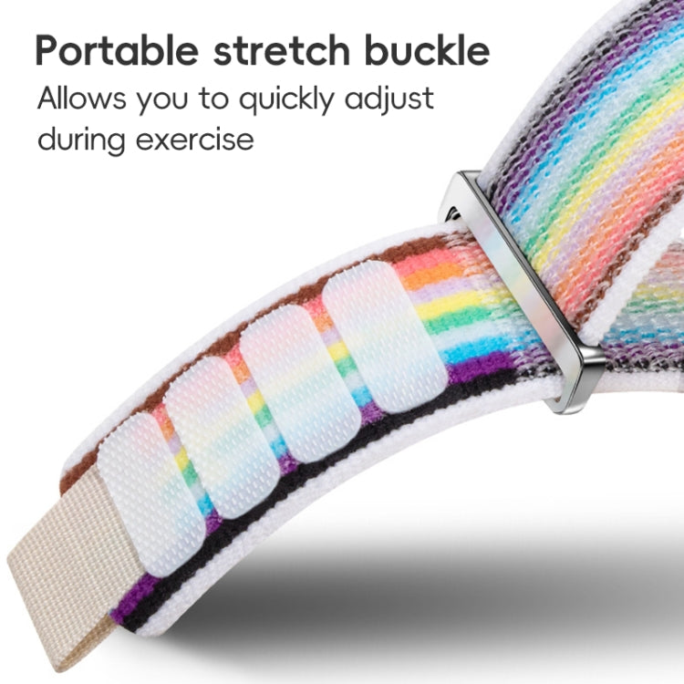 For Apple Watch Ultra 49mm Dual-Section Loop Nylon Watch Band(Blue Black) by buy2fix