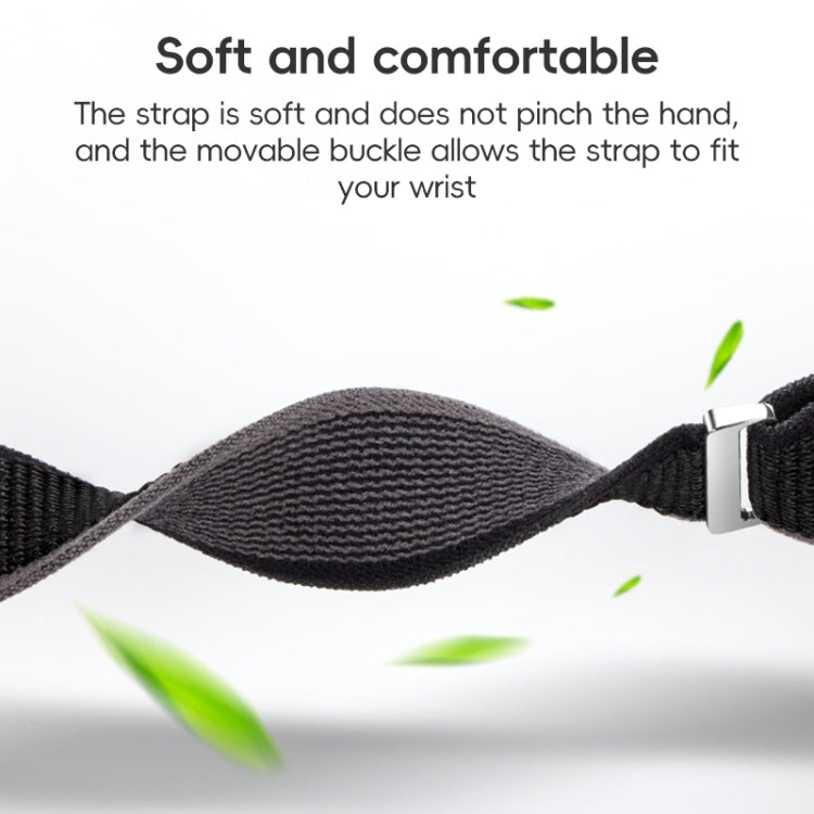 For Apple Watch Ultra 49mm Dual-Section Loop Nylon Watch Band(Black Grey) by buy2fix