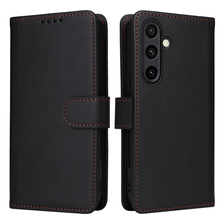 For Samsung Galaxy S24 FE 5G BETOPNICE BN-005 2 in 1 Detachable Imitate Genuine Leather Phone Case(Black) by BETOPNICE